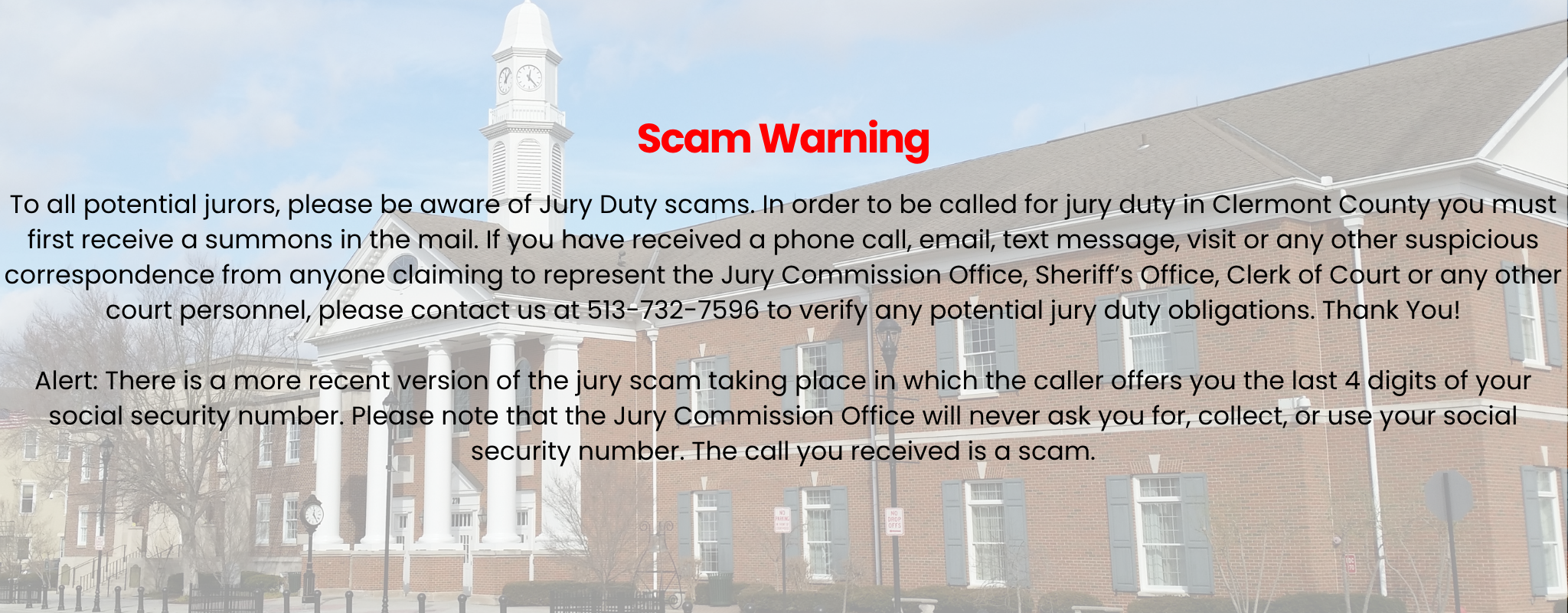 Common Pleas with Scam Warning